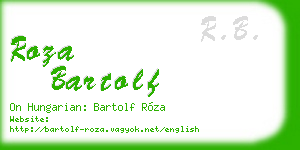 roza bartolf business card